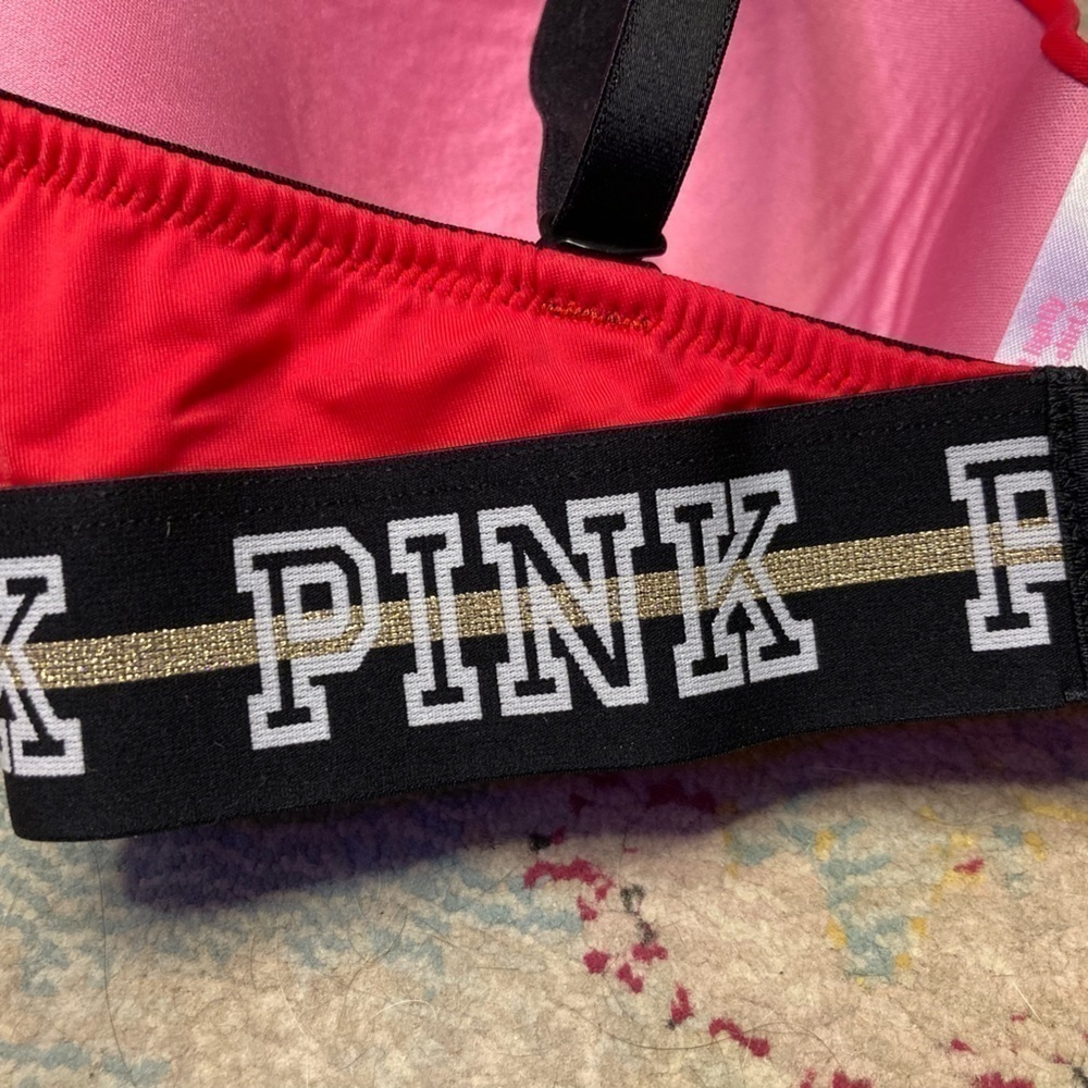 Victoria’s Secret Red And Black Lined Wear Everywhere T-Shirt Bra Size 34D - Picture 6 of 14